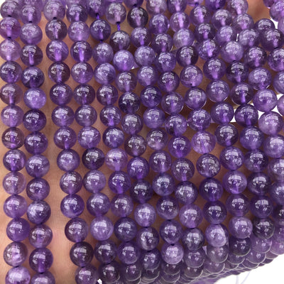 Perles en pierres précieuses naturelles d'améthyste violet clair 6 mm 15''