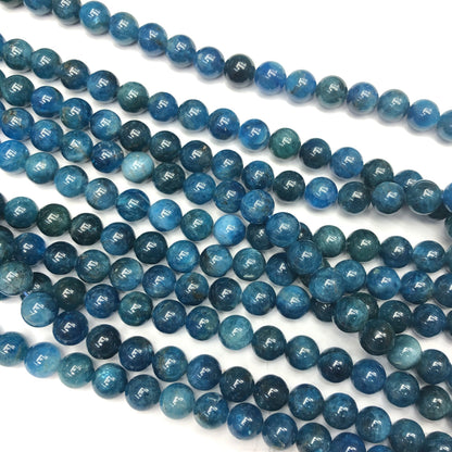 Blue Apatite Beads 4mm 6mm 8mm 10mm 15''