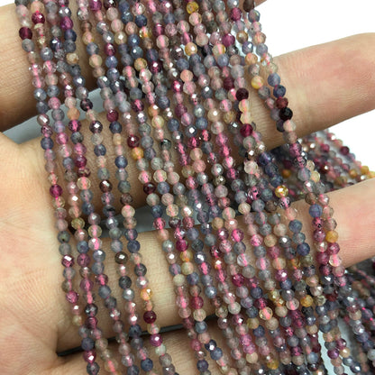 Ruby Sapphire Faceted Beads 2mm 3mm 4mm 15''