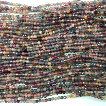 Ruby Sapphire Faceted Beads 2mm 3mm 4mm 15''