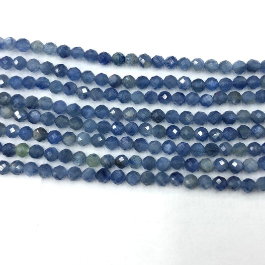 Kyanite Faceted Bead  2mm 3mm 4mm 15''