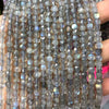 Labrdorite Cube Faceted Beads 4mm 15''