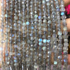 Labrdorite Cube Faceted Beads 4mm 15''