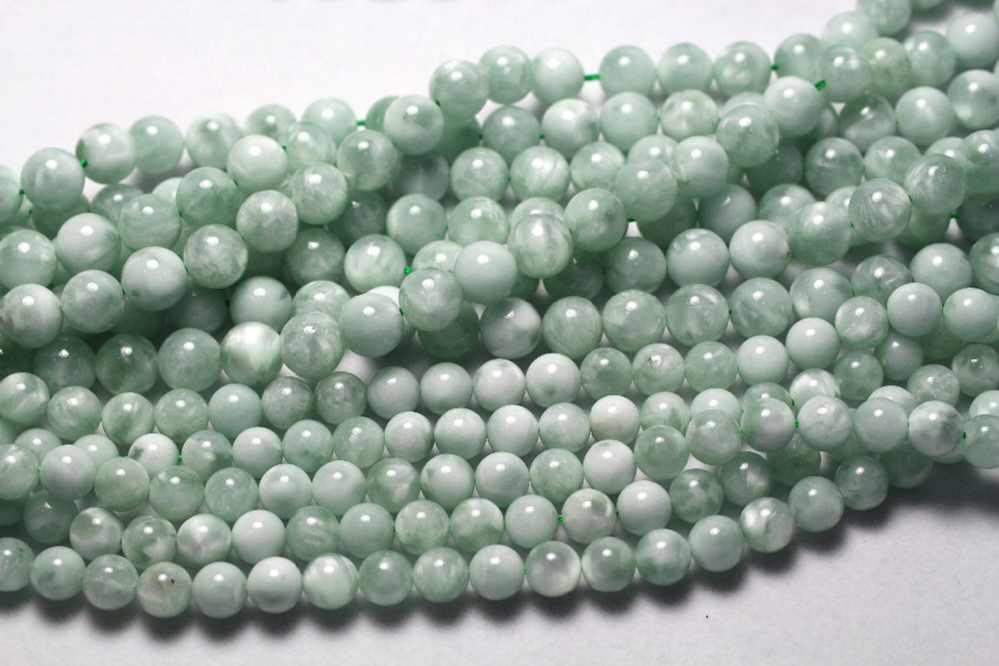 Green Angelite Beads 4mm 6mm 8mm 10mm 12mm 15''