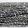 Labradorit mønt facetterede perler 4 mm 15''