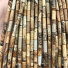 4x13mm Picture Jasper Tube Beads 15''