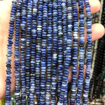 2x4mm Sodalite Rondelle Beads 15''