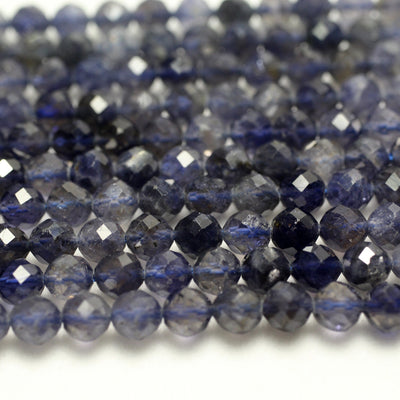 Iolite Faceted Beads 6mm 15''