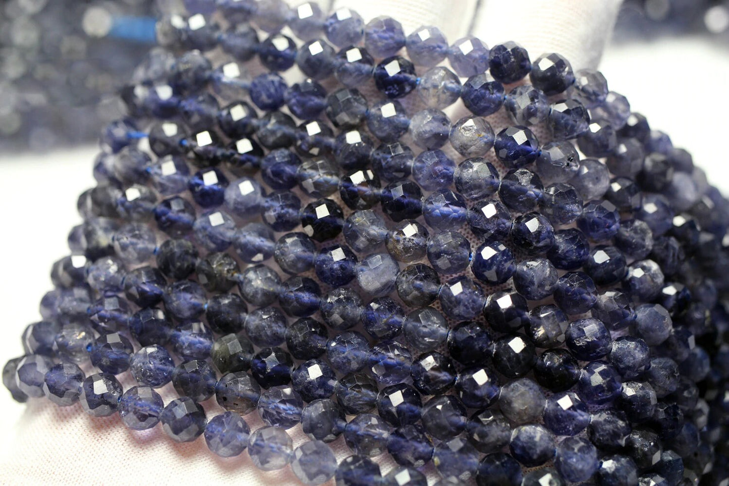 Iolite Faceted Beads 6mm 15''