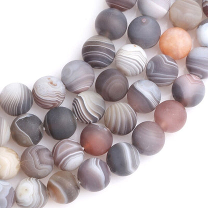 Botswana Agate Matte Beads  4mm 6mm 8mm 10mm 12mm 15''