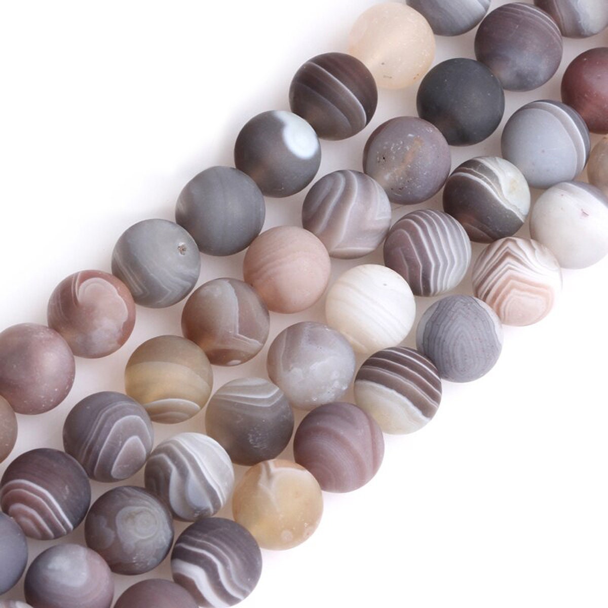 Botswana Agate Matte Beads  4mm 6mm 8mm 10mm 12mm 15''