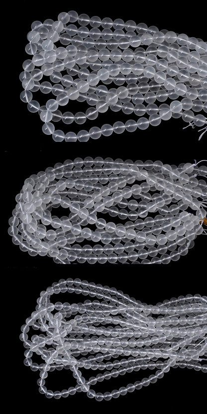 Milky Quartz Stone Beads 6mm 8mm 10mm 12mm 15''