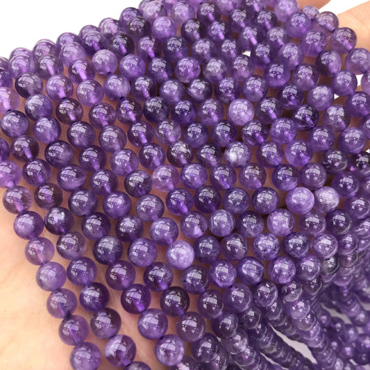 Light Purple Amethyst  Natural Gemstone Beads 6mm 15''