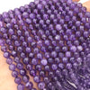 Perles en pierres précieuses naturelles d'améthyste violet clair 6 mm 15''