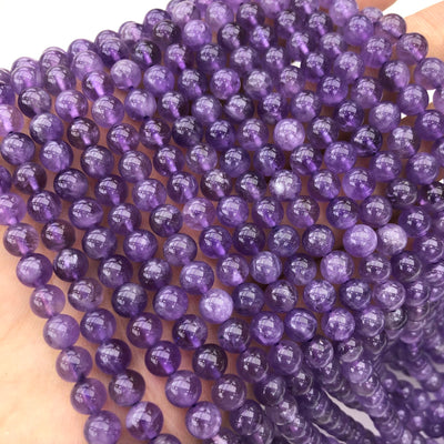 Light Purple Amethyst  Natural Gemstone Beads 6mm 15''