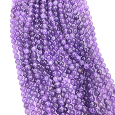 Perles en pierres précieuses naturelles d'améthyste violet clair 6 mm 15''