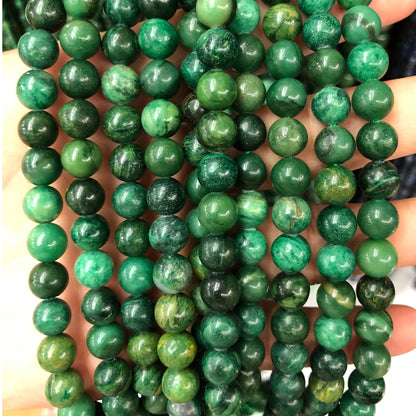 African Jade Beads  4mm 6mm 8mm 10mm 15''
