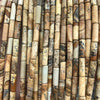 4x13mm Picture Jasper Tube Beads 15''