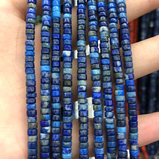 2x4mm Lapis Lazuli Rondelle Beads 15''