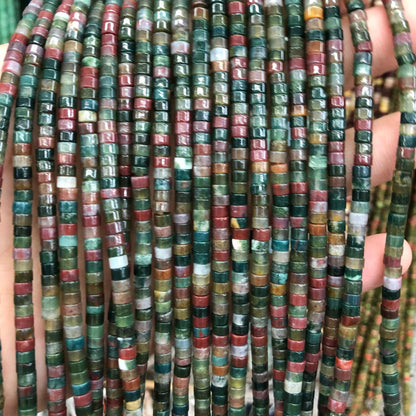 2x4mm Fancy Agate Rondelle Beads 15''