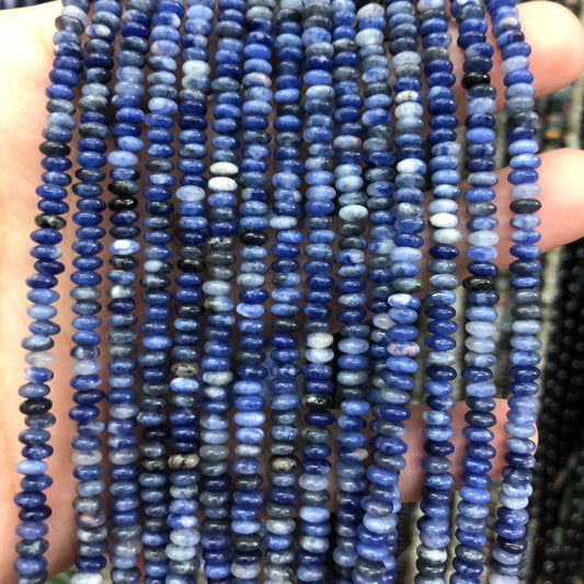 2x4mm Sodalite Rondelle Beads 15''