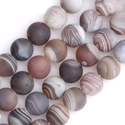 Botswana Agate Matte Beads  4mm 6mm 8mm 10mm 12mm 15''