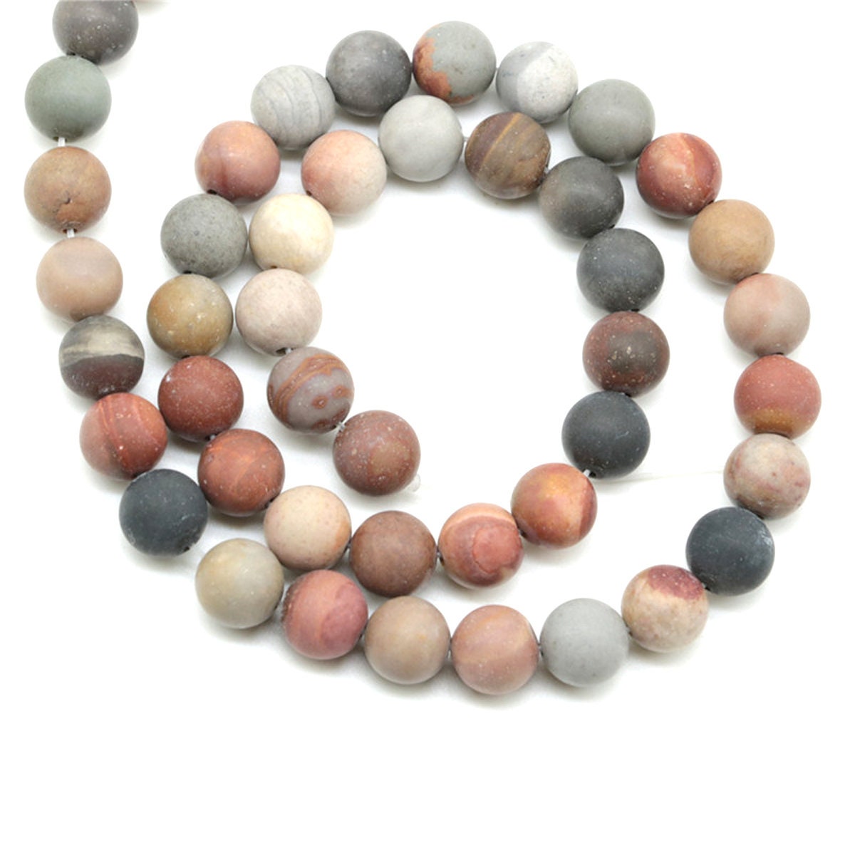 Ocean Jasper Matte Beads 4mm 6mm 8mm 10mm 12mm 15''