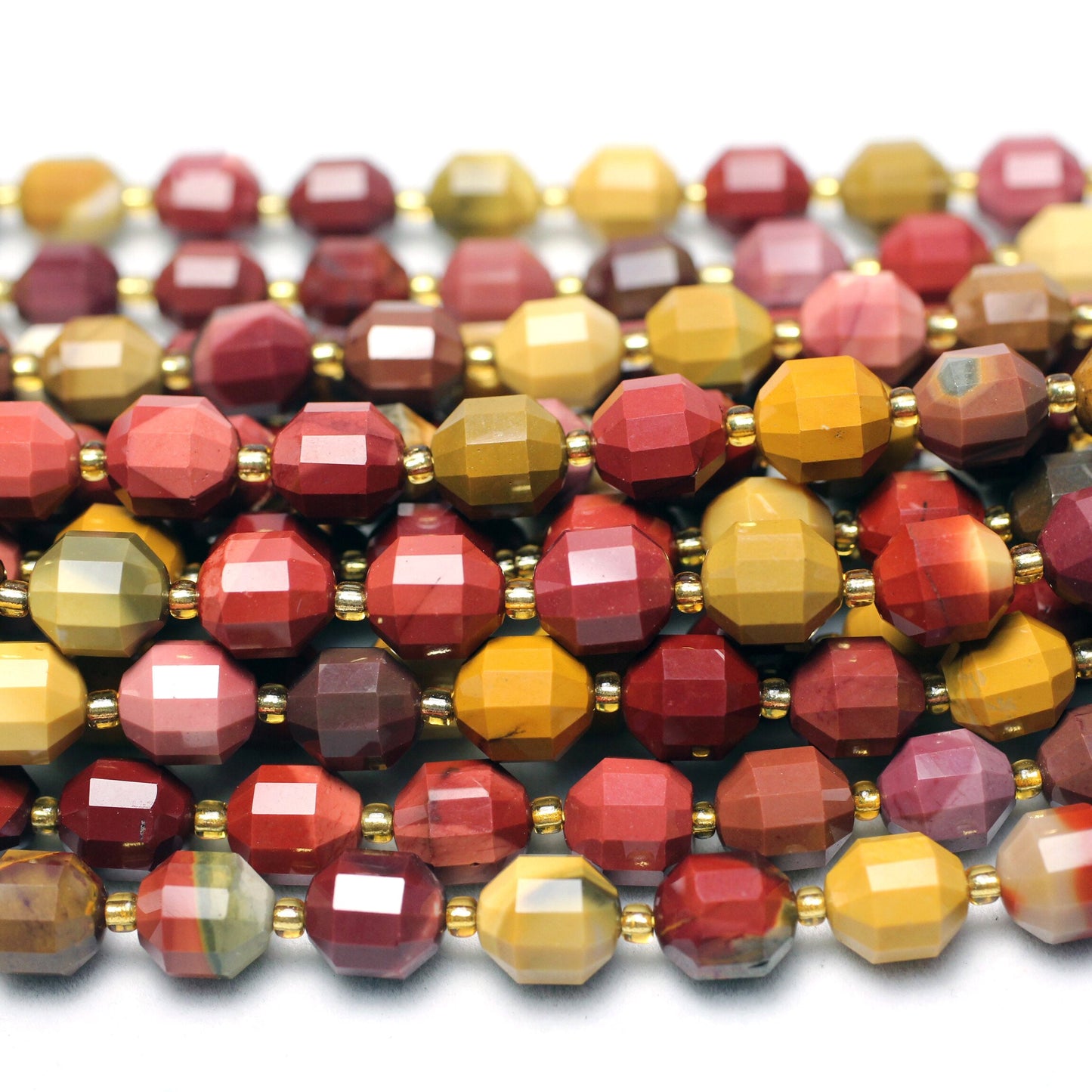 Mookaite Jaspis rør facetslebet perler 6mm 8mm 10mm 15''