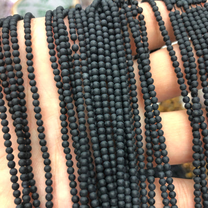 Onyx Matte Beads Natural Gemstone Beads 2mm 3mm 4mm 15''