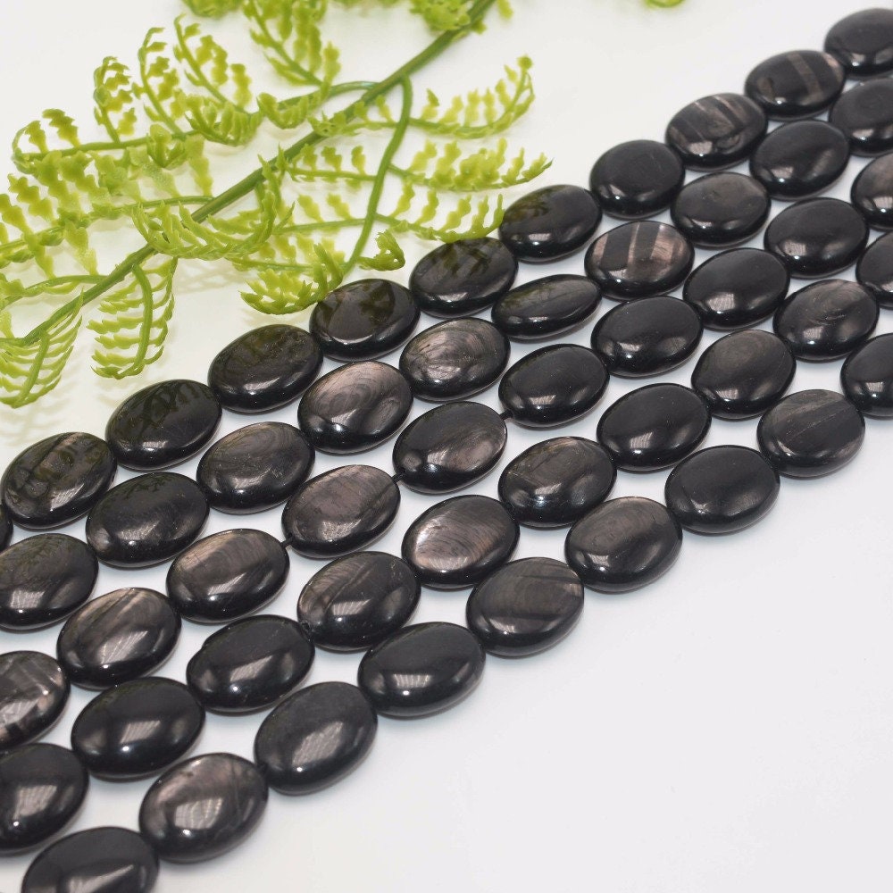 Hypersten/ Hypersthene Oval Beads 13x18mm 15''