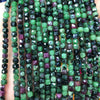 Ruby Zoisite Cube Faceted Beads 4mm 15''