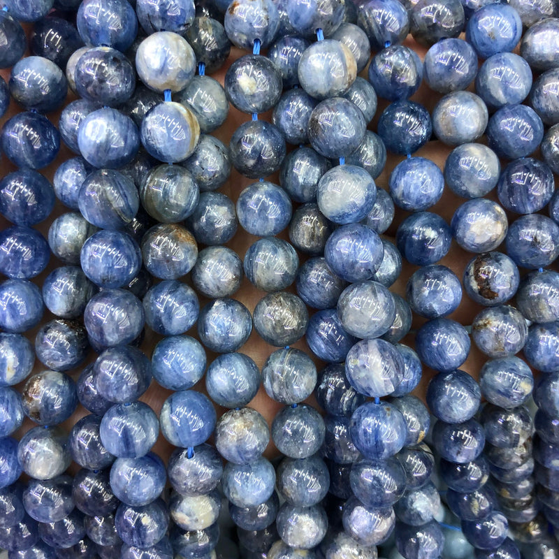 Genuine Kyanite Stone Beads 8mm 10mm 15''