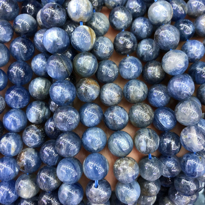Genuine Kyanite Stone Beads 8mm 10mm 15''
