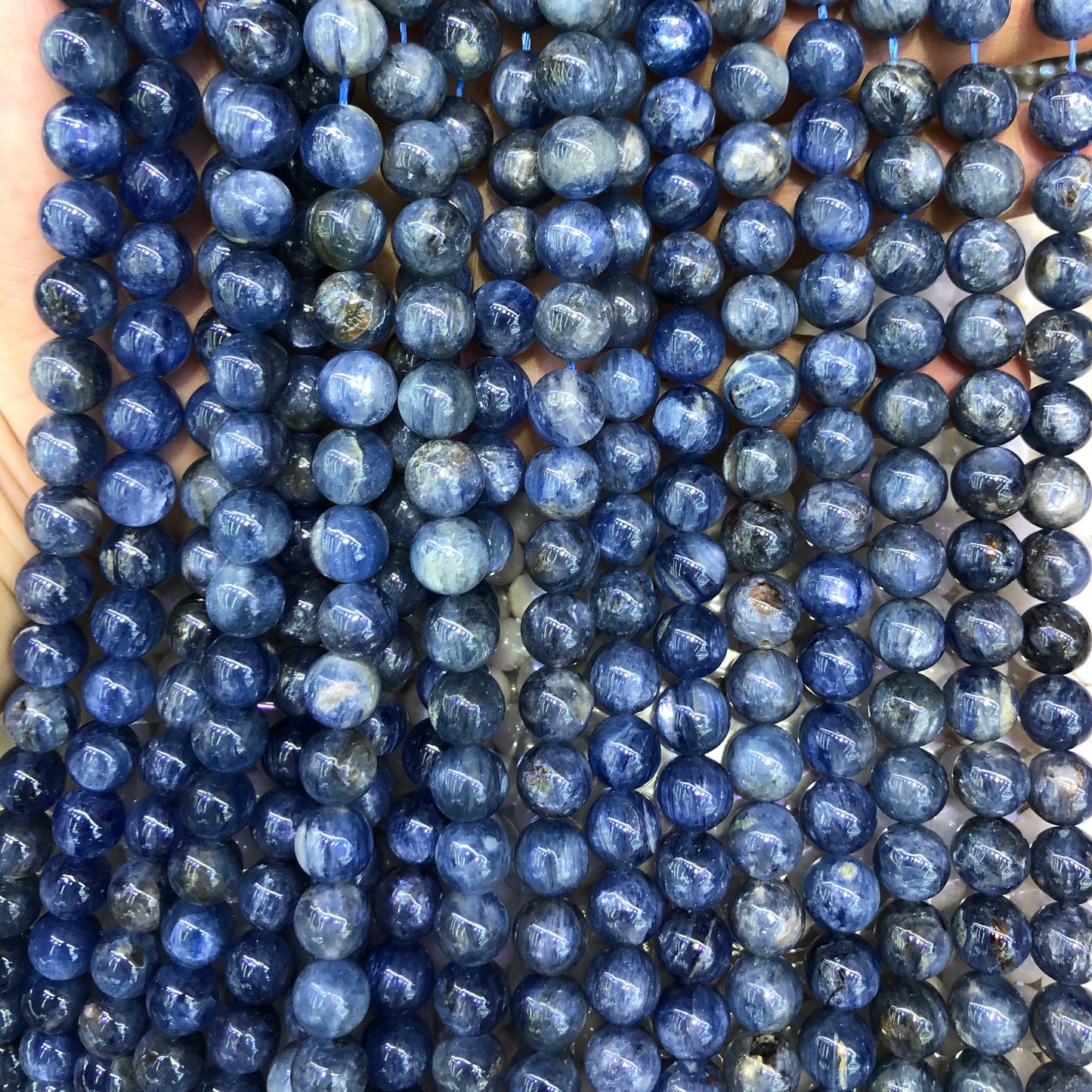 Genuine Kyanite Stone Beads 8mm 10mm 15''