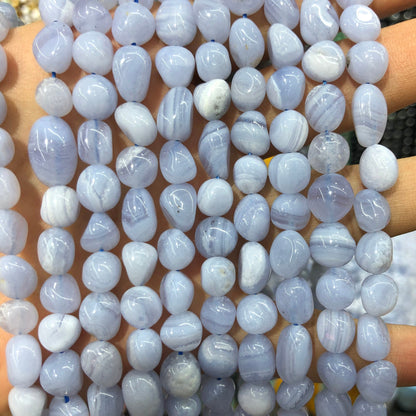 Blue Lace Agate Nugget Stone  6-8mm 8-10mm