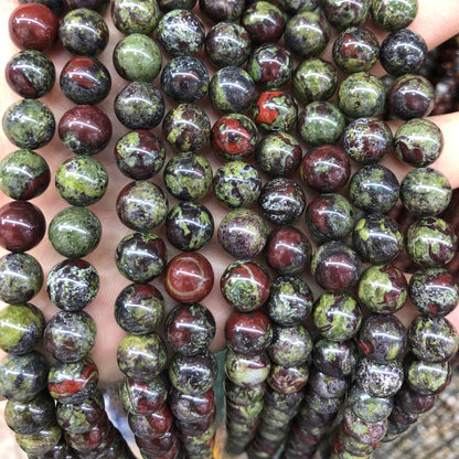 A+ Dragon Bloodstone Beads 6mm 8mm 10mm 15''