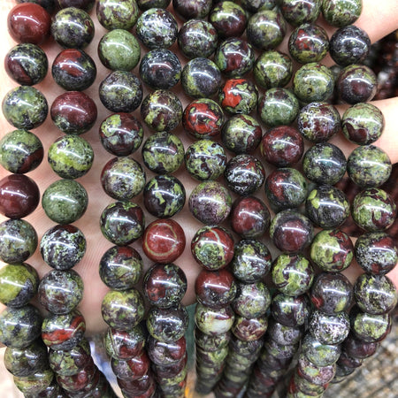 A+ Dragon Bloodstone Beads 6mm 8mm 10mm 15''