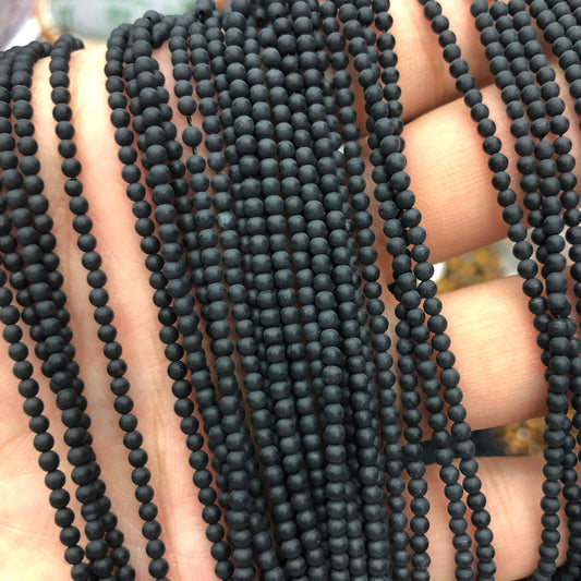 Onyx Matte Beads Natural Gemstone Beads 2mm 3mm 4mm 15''