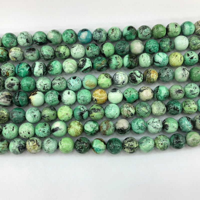 Perles de variscite, pierres précieuses naturelles, 6 mm, 8 mm, 10 mm, 15 pouces