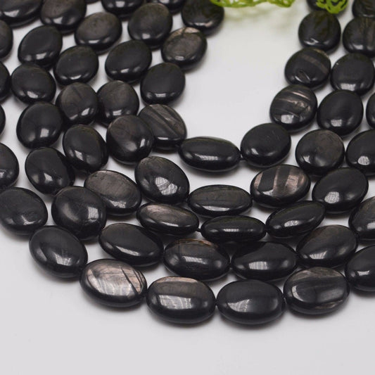 Hypersten/ Hypersthene Oval Beads 13x18mm 15''