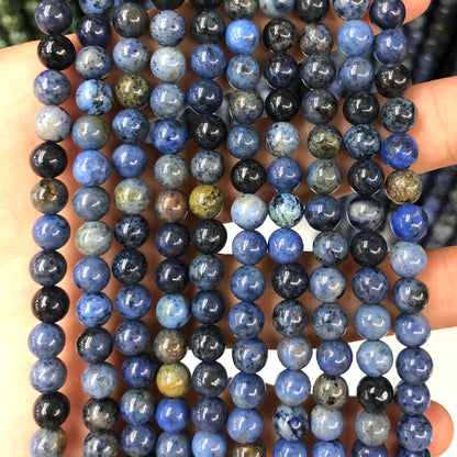 Blue Dumortierite Stone Beads 4mm 6mm 8mm 10mm 12mm 15''