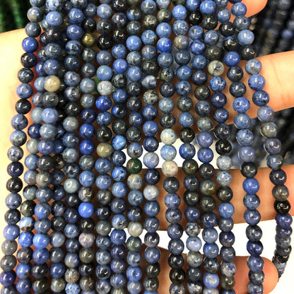Blue Dumortierite Stone Beads 4mm 6mm 8mm 10mm 12mm 15''