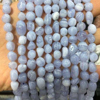 Blue Lace Agate Nugget Stone  6-8mm 8-10mm
