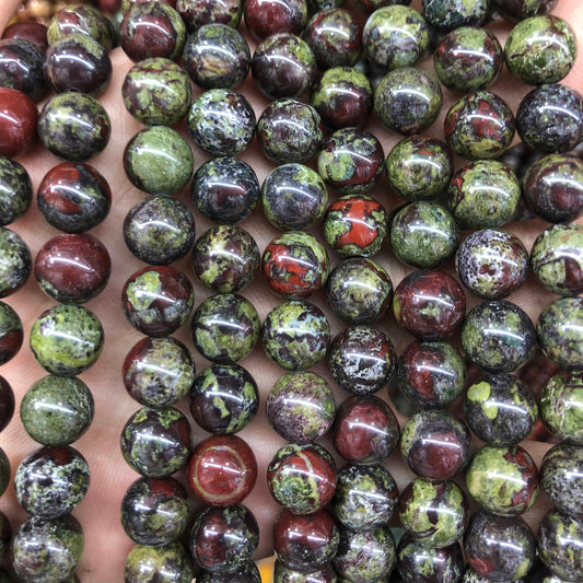 A+ Dragon Bloodstone Beads 6mm 8mm 10mm 15''