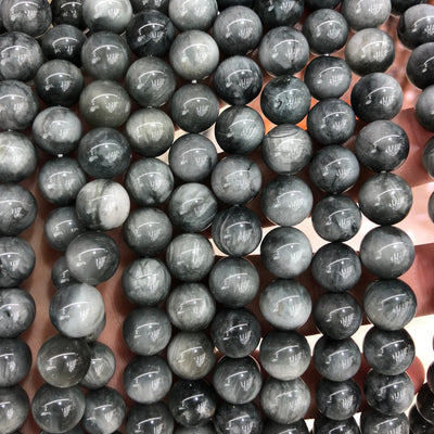 Gray Hawk Eye Stone Beads 6mm 8mm 10mm 15''
