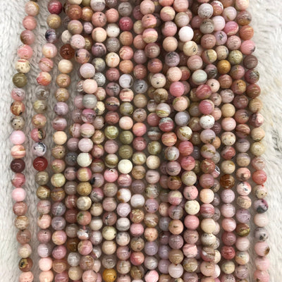 Pink Opal Beads, Natural Gemstone Beads 8mm 15''