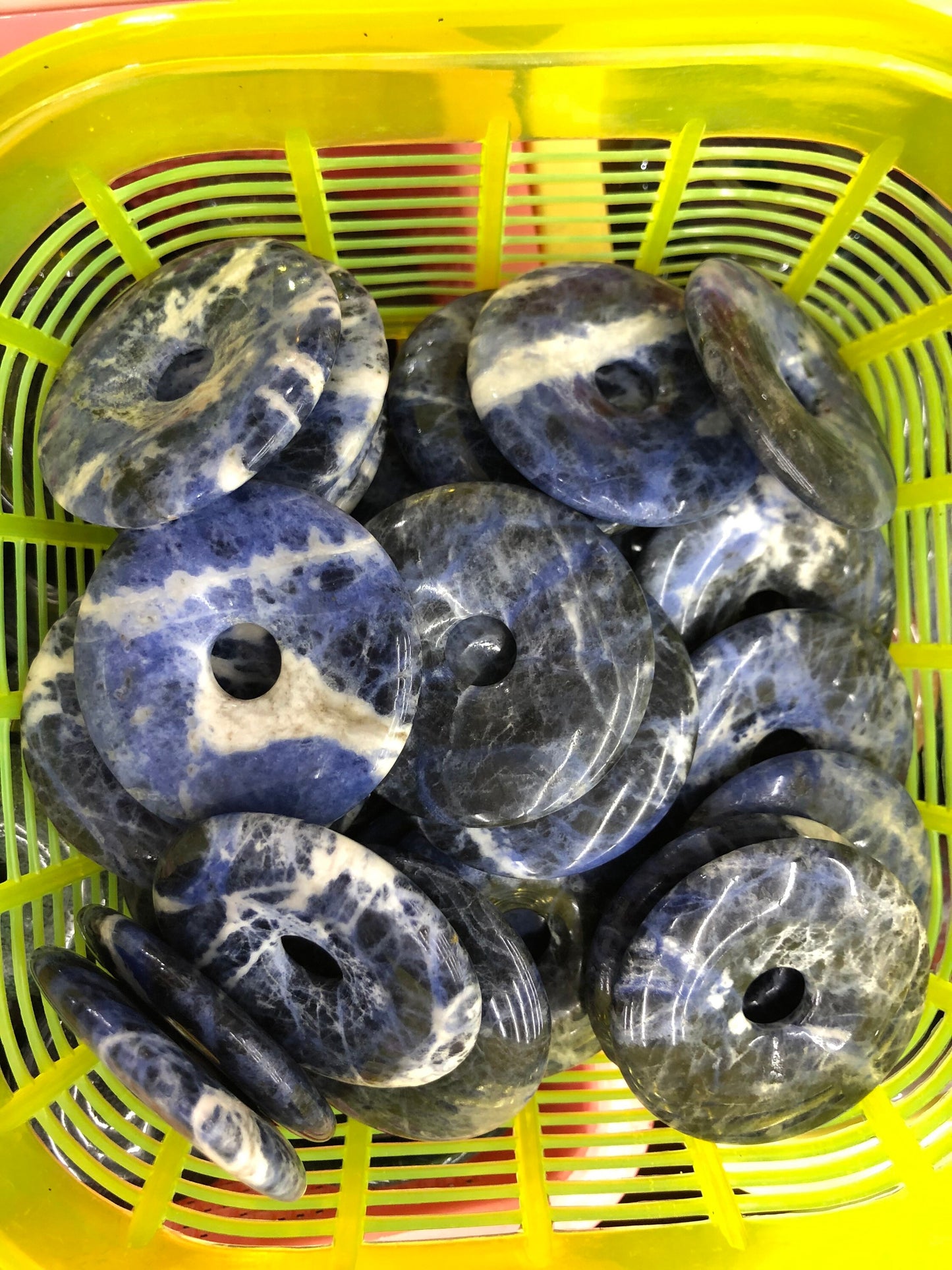 Sodalite Donut Pendant 30mm 40mm 50mm 1pc