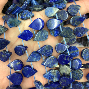 Genuine Lapis Lazuli Teardrop Beads 12-15mm 24pcs