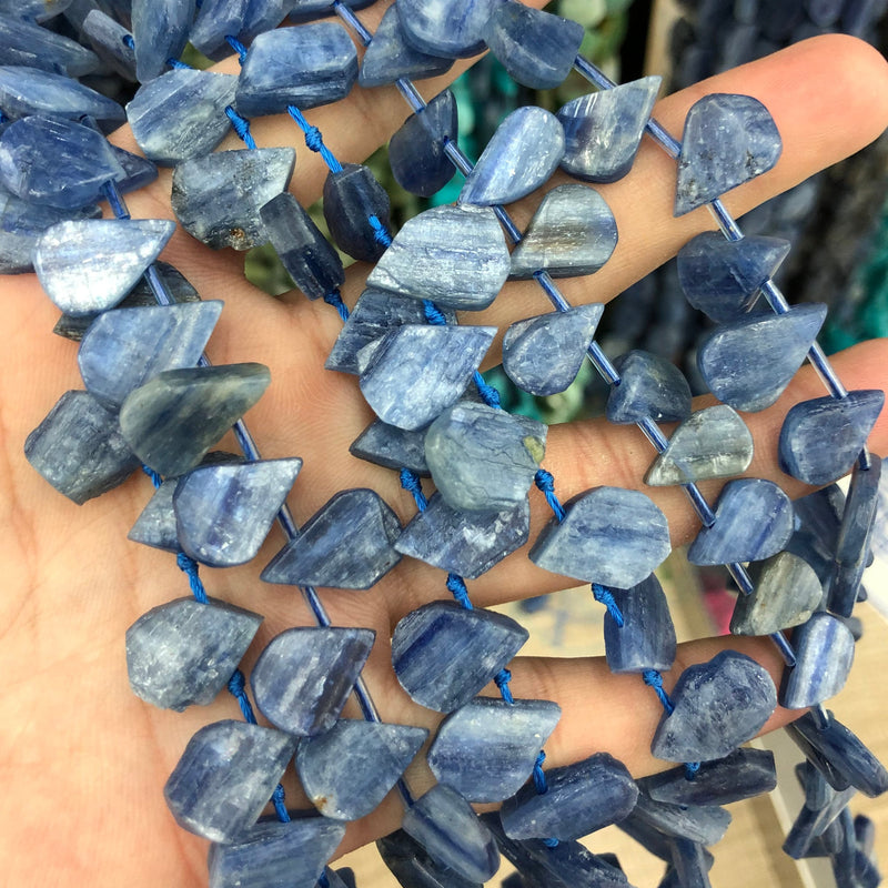 Genuine Kyanite Teardrop Beads 12-15mm 24pcs