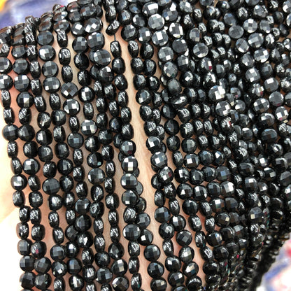 Spinel Coin Faceted Beads 4mm 15''